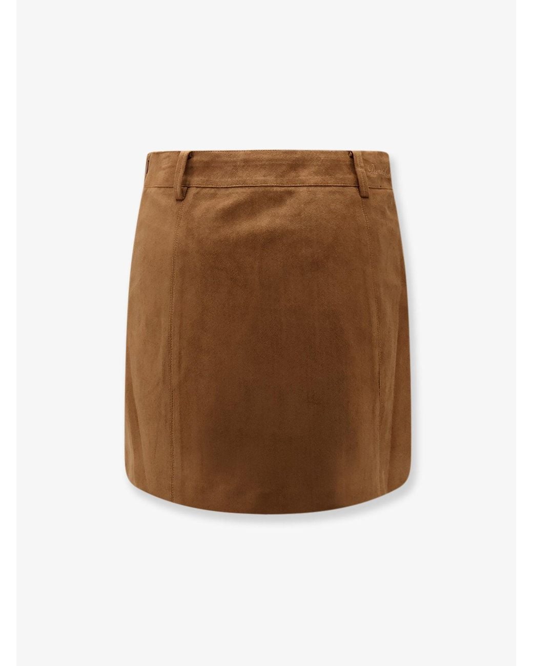 DUNST Brown Alter Suede Mini Skirt