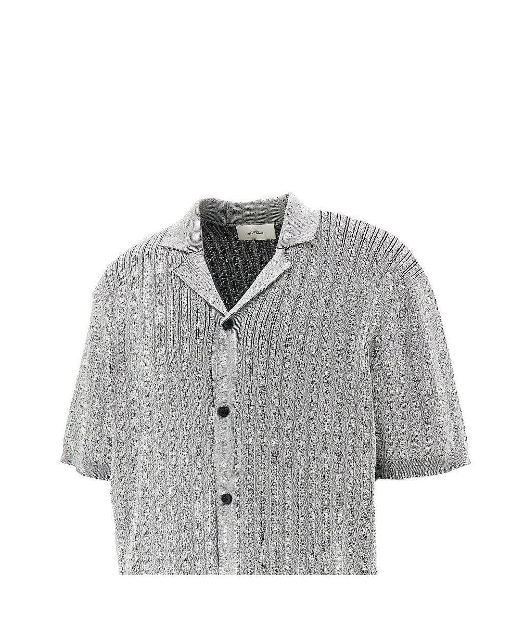 Les Deux Gray 'Evan' Knitted Shirt for men