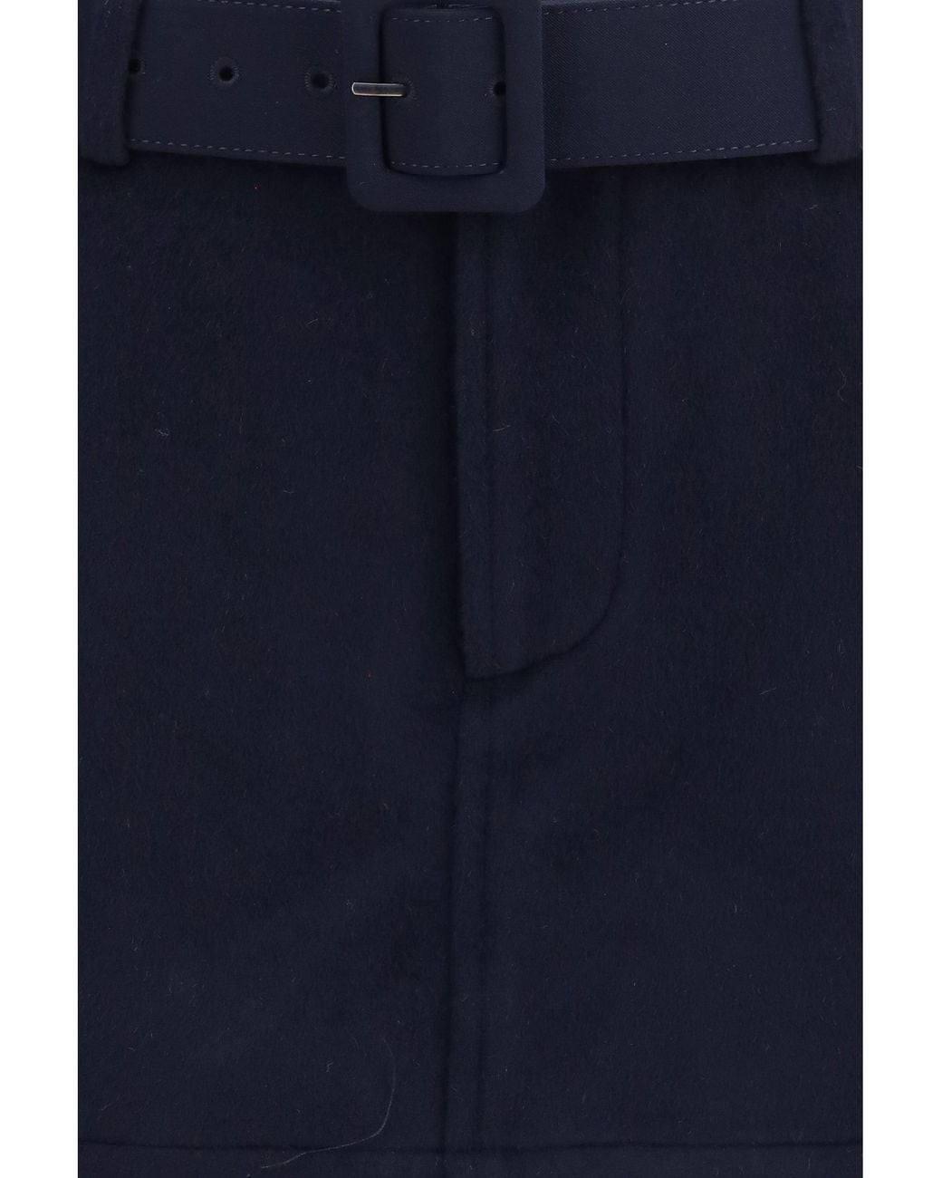 Self-Portrait Blue Wool Shorts With Lace