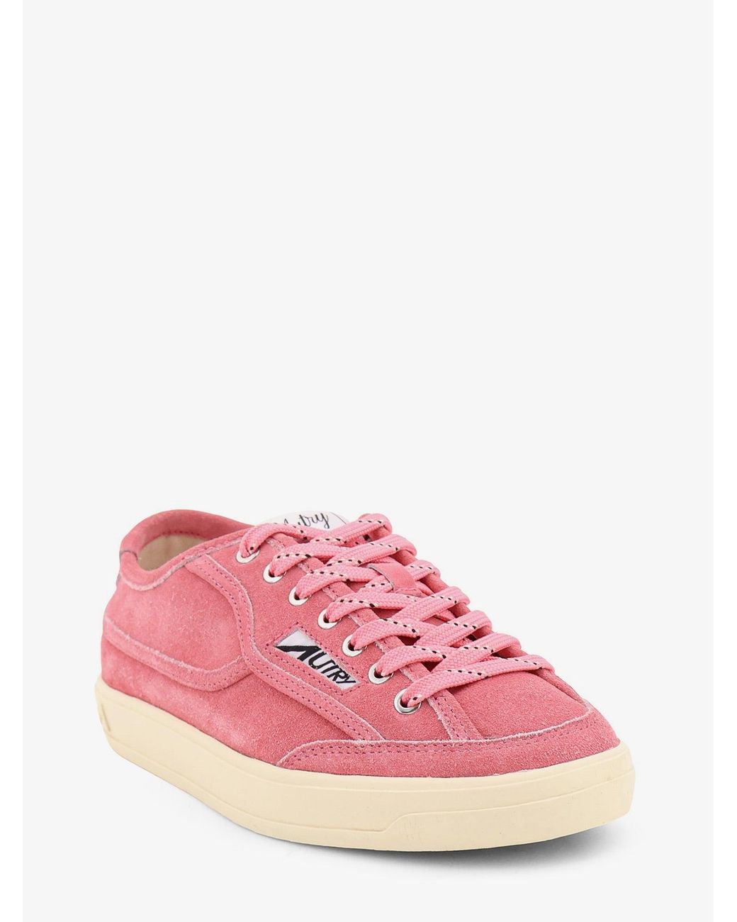 Autry Pink Windscape Low Suede Sneakers