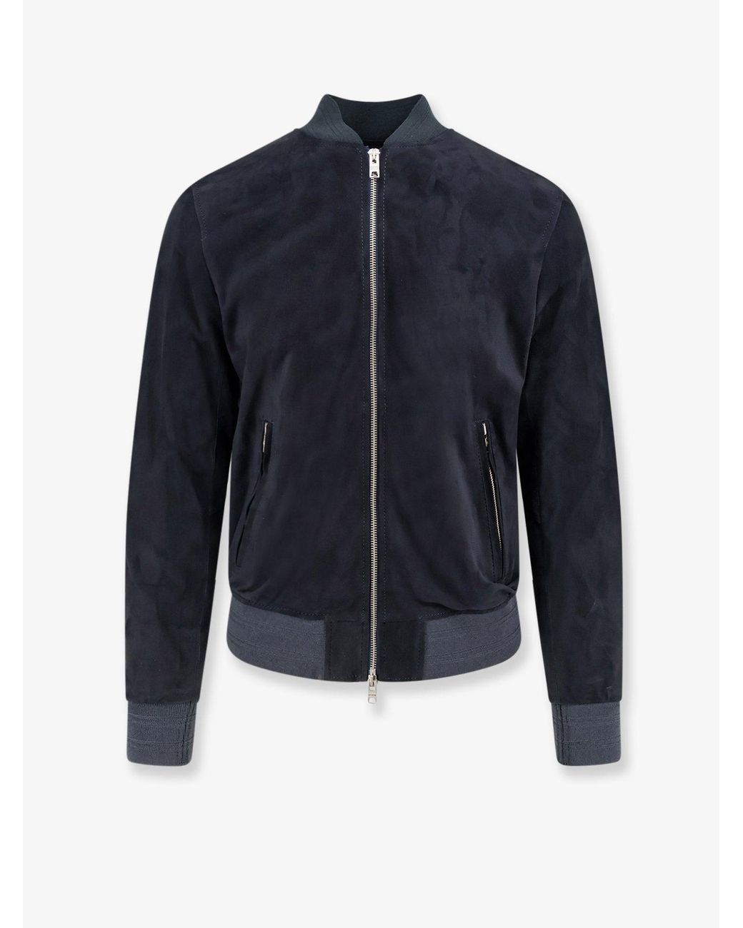 DFOUR® Blue Suede Jacket for men
