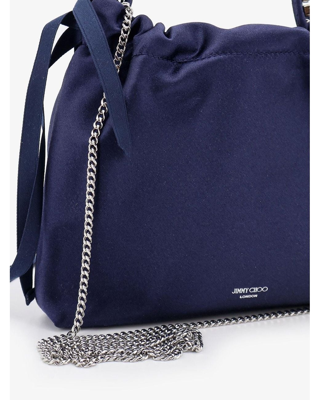 Jimmy Choo Blue Satin Crossbody Bag