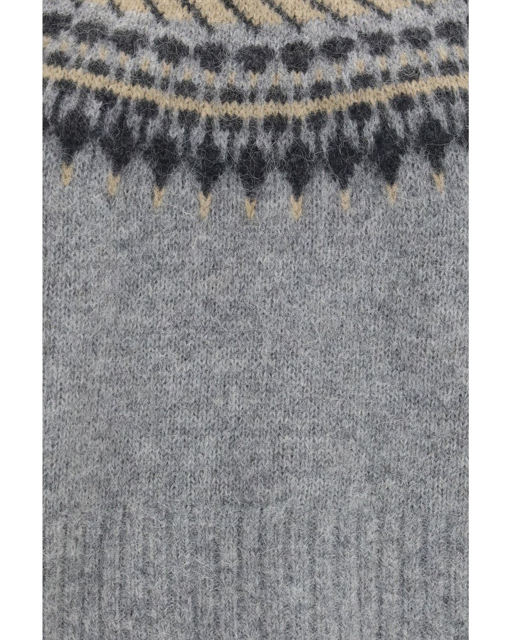 Barbour Gray Annette Fair Isle Crewneck Jumper Multi
