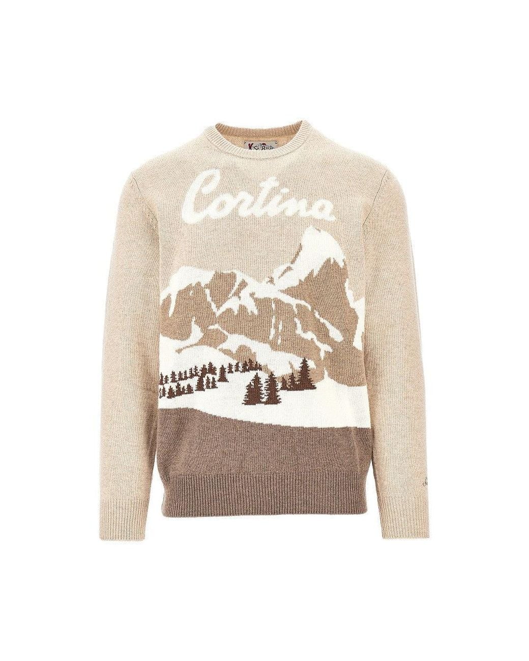 Mc2 Saint Barth White Cortina Card 'Heron C' Sweater for men