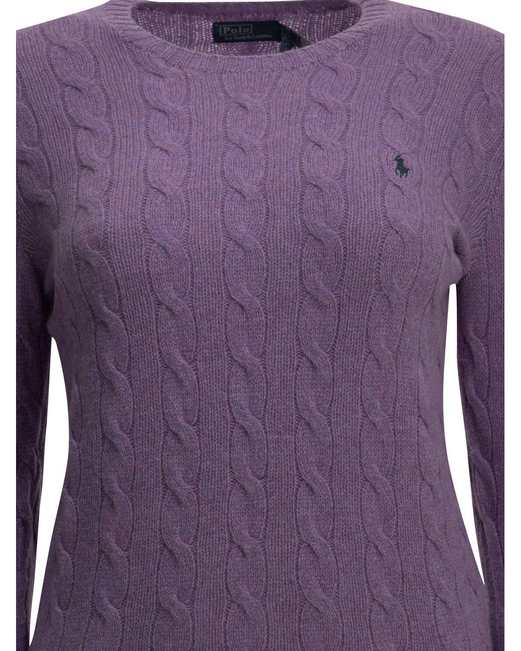 Polo Ralph Lauren Purple Crew-Neck Sweater With Logo