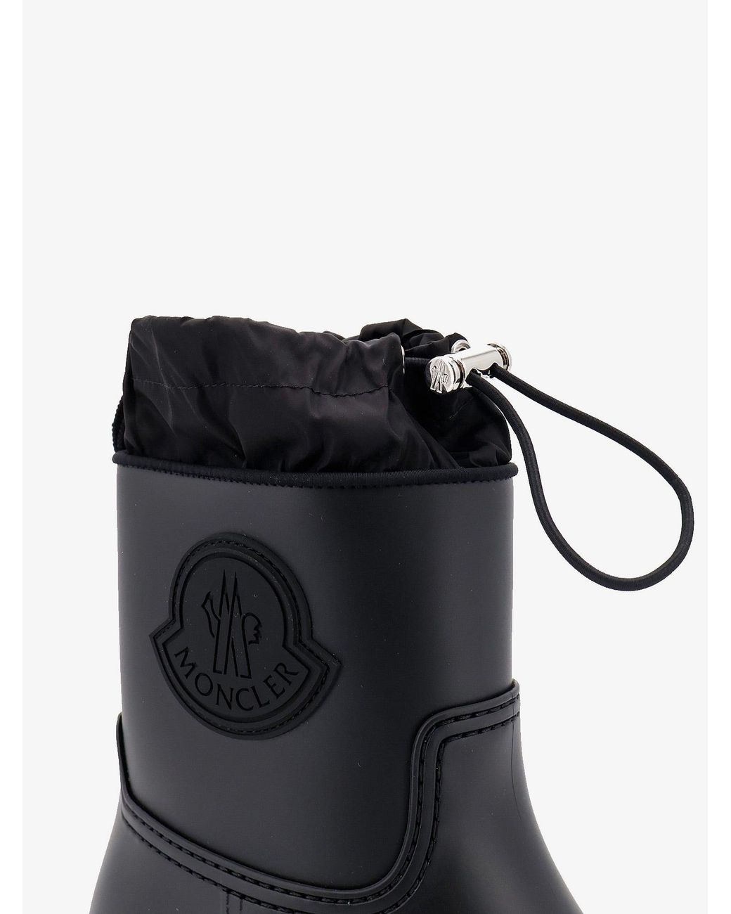 Moncler Black Kickstream Pvc Rain Boots