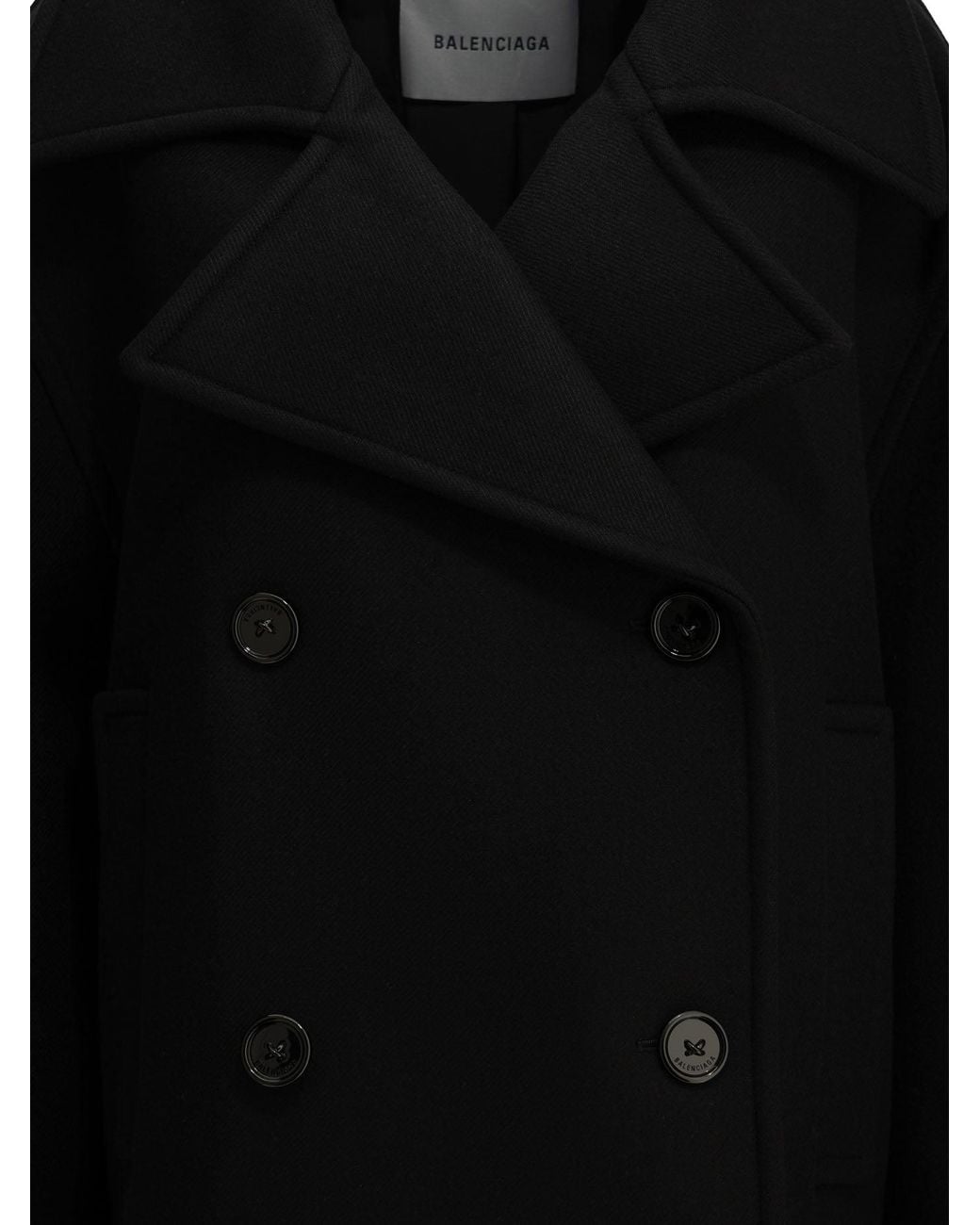 Balenciaga Black "Cocoon" Short Coat