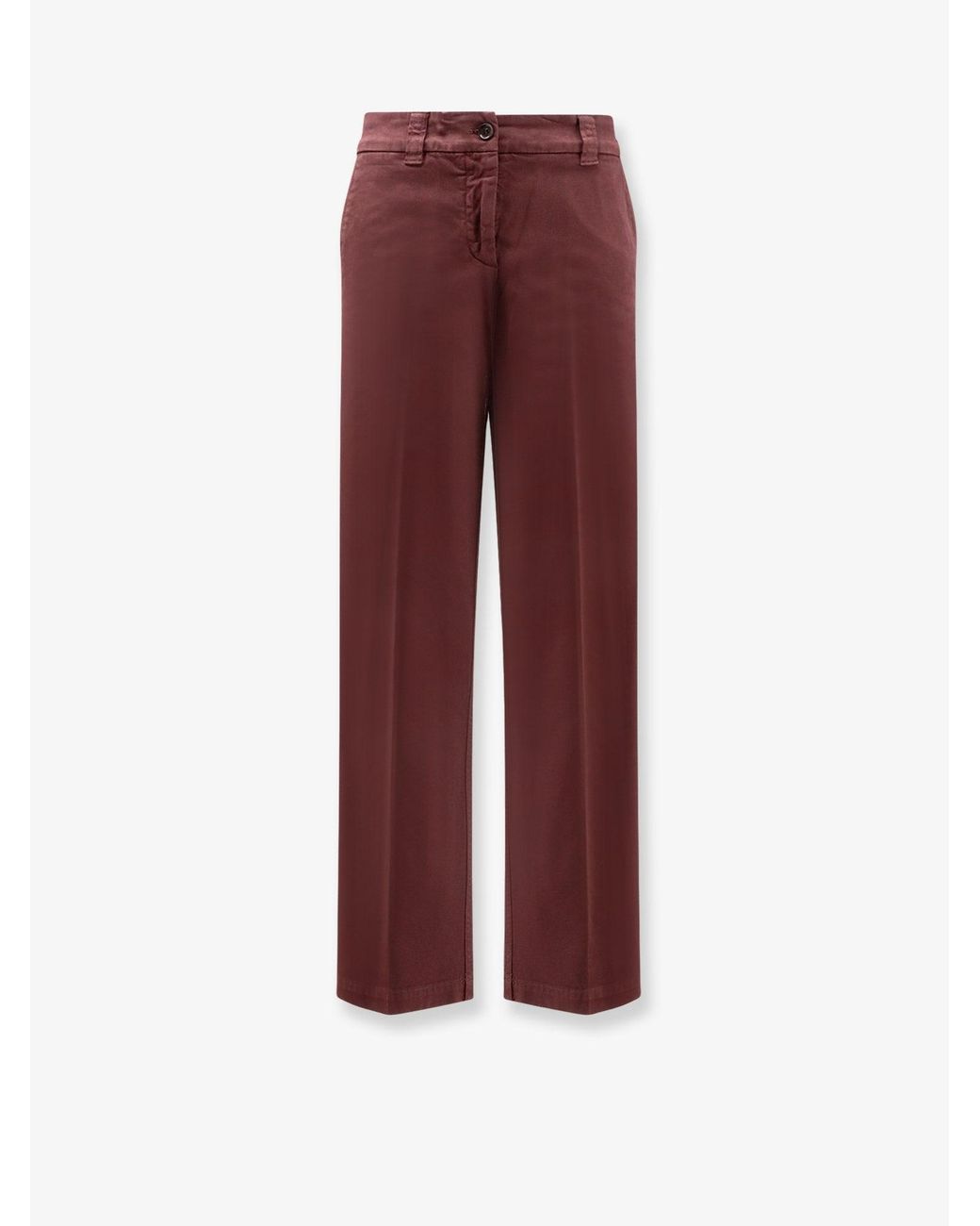 Aspesi Red Cotton Trousers