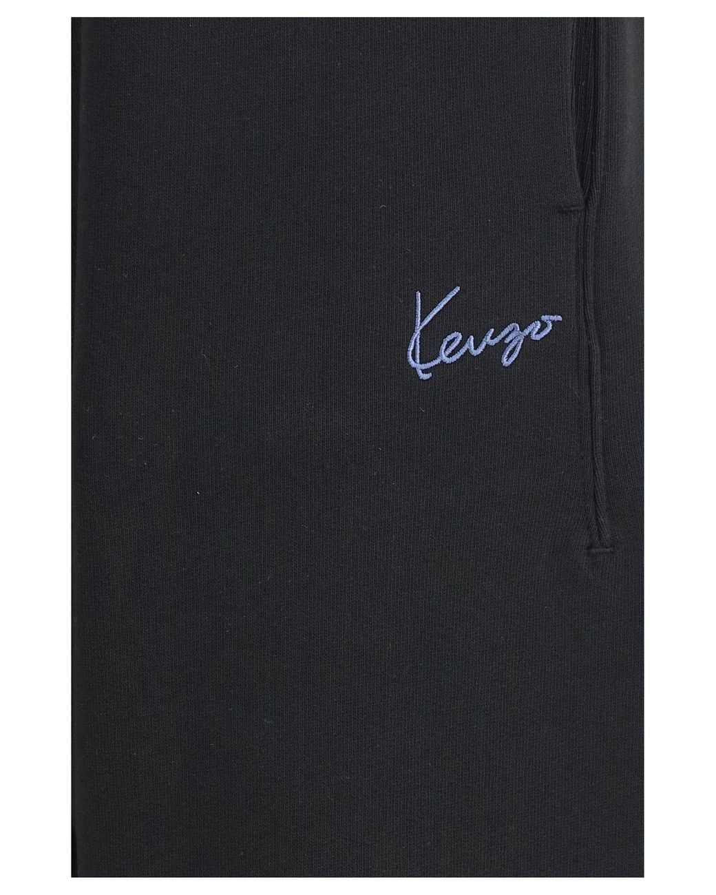 KENZO Black Cotton Sweatpants for men
