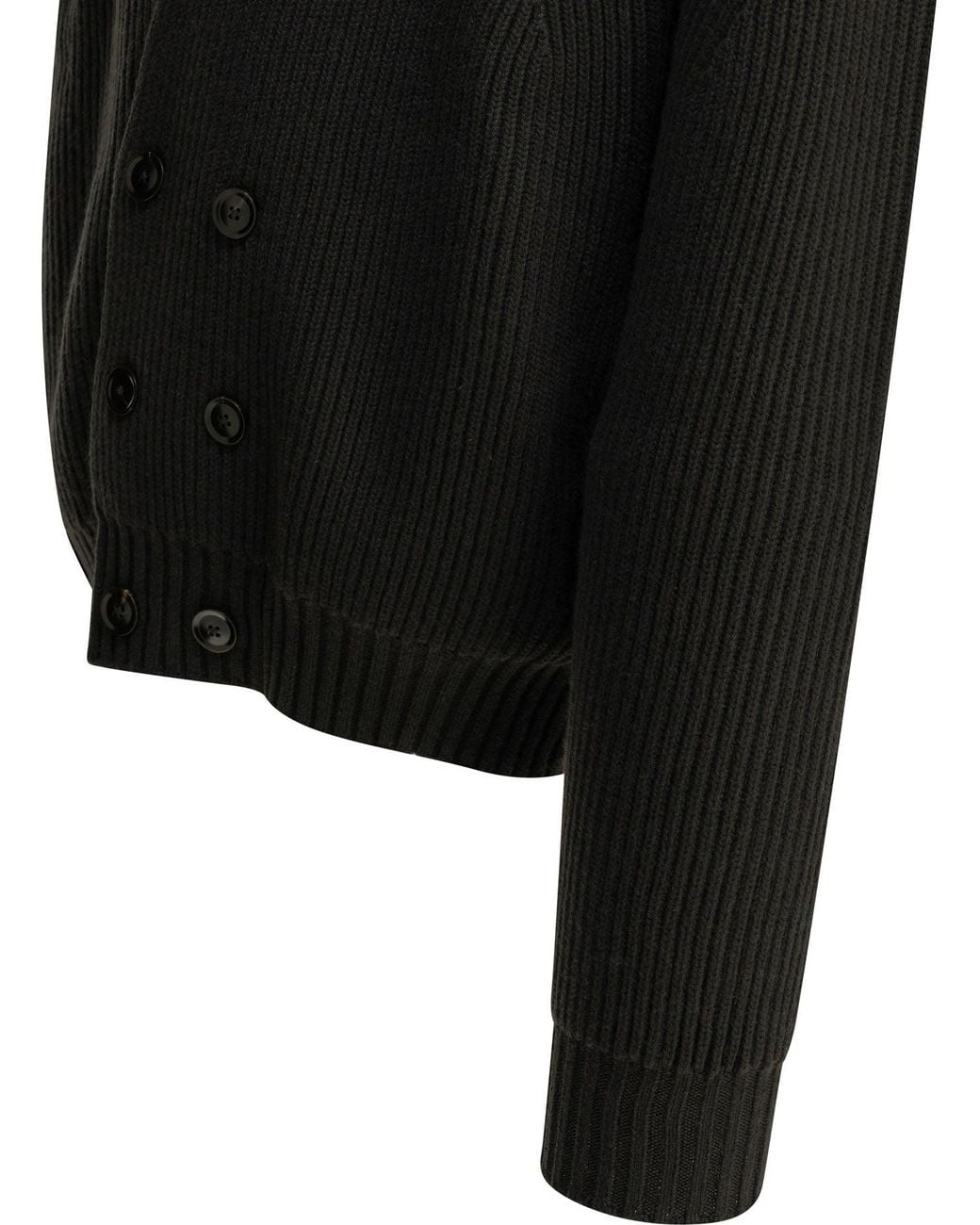 Tom Ford Black Double-Breasted Cashmere Cardigan