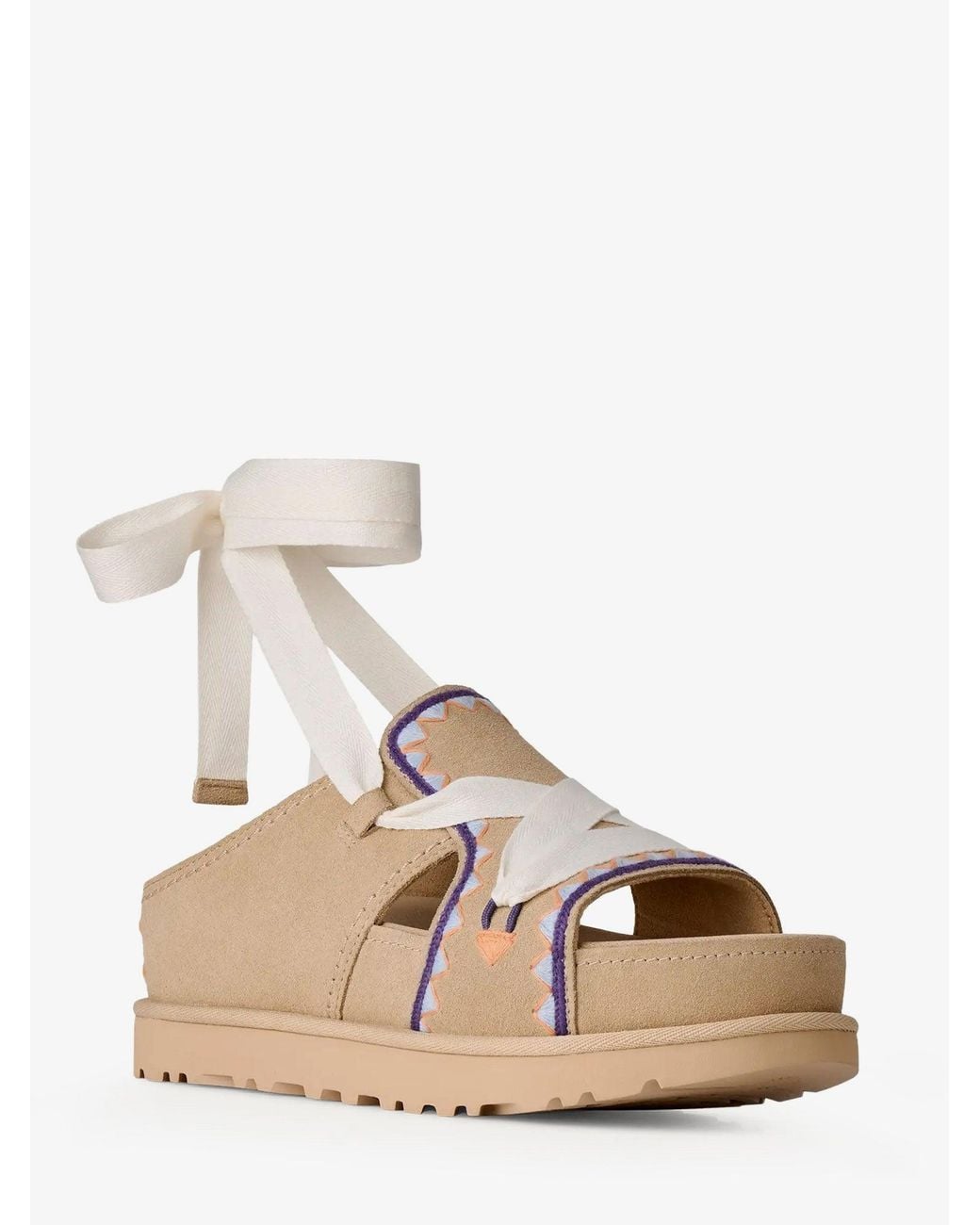 Ugg Natural Sandals Goldenstar Hi Artistitch Suede