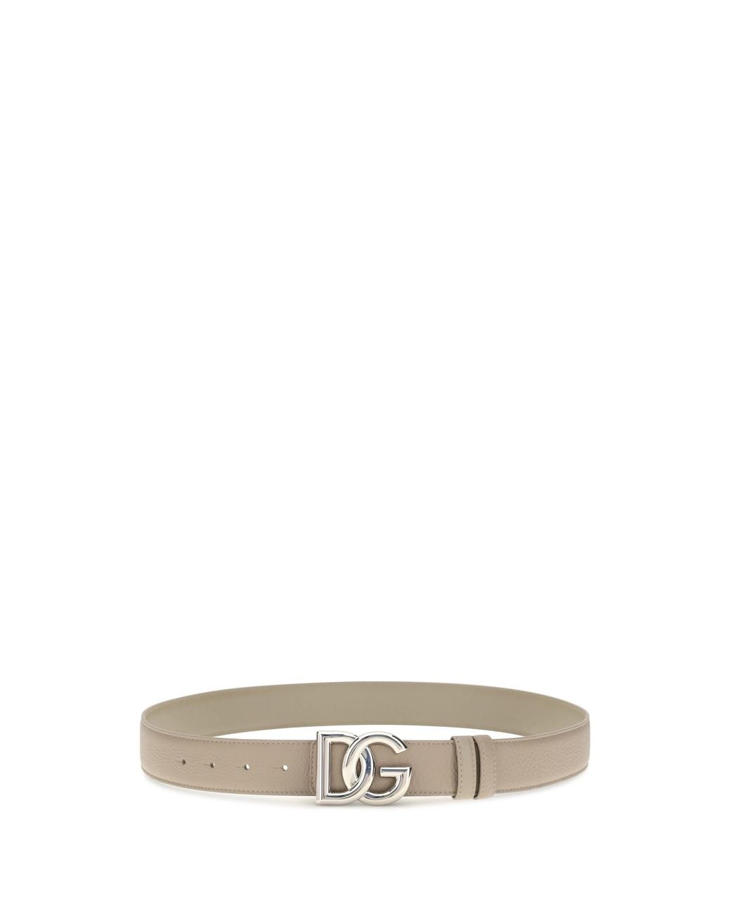 Dolce & Gabbana White Leather Belt Calf Bos Taurus E Braces for men