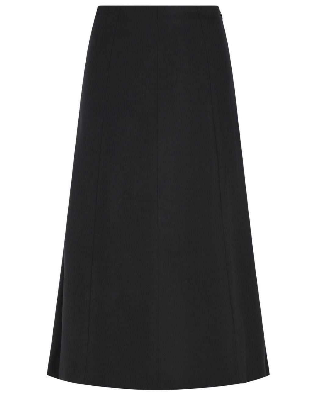 THE LATEST Black Erica Wool Blend Midi Skirt