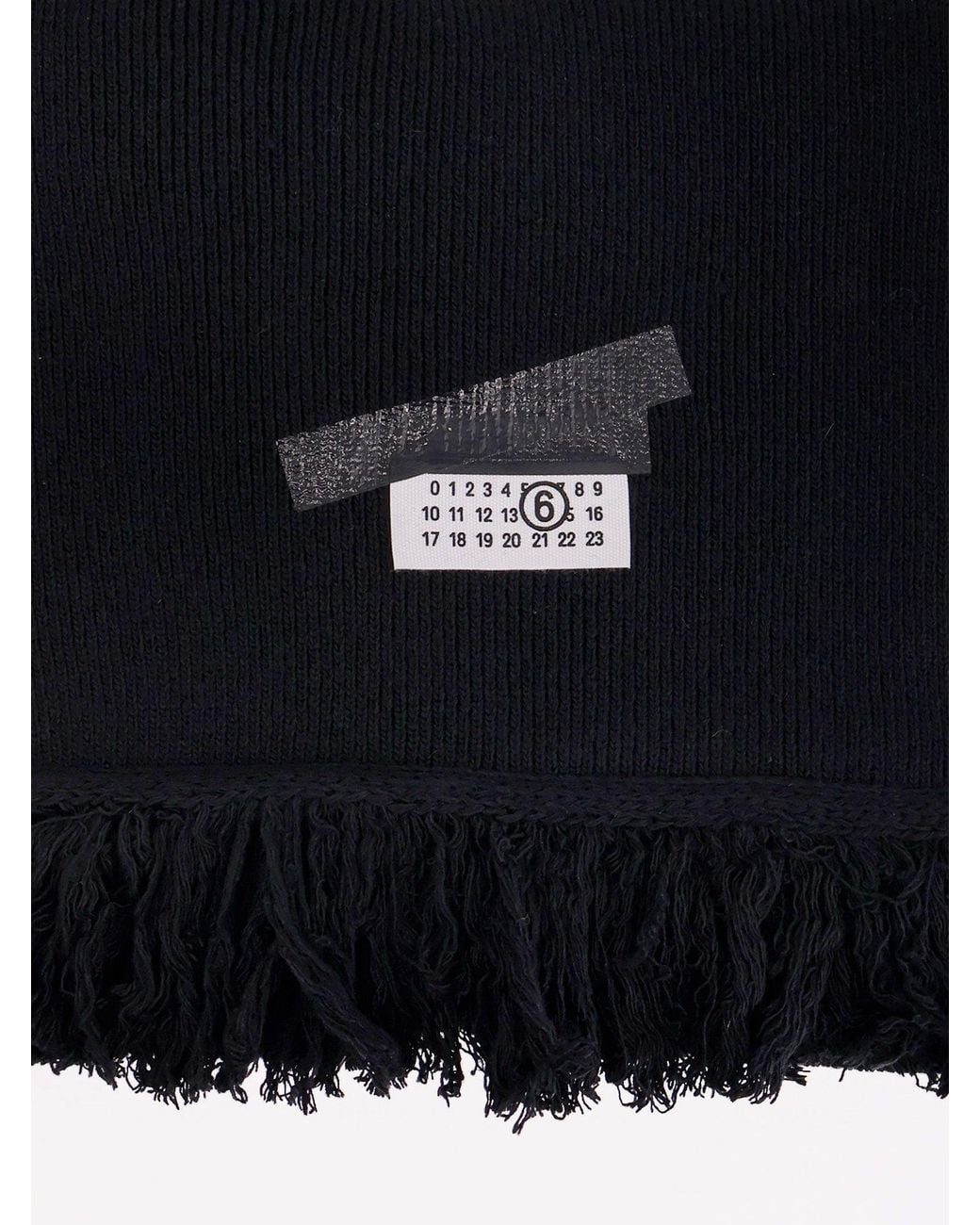 MM6 by Maison Margiela Black Wool Blend Scarf for men