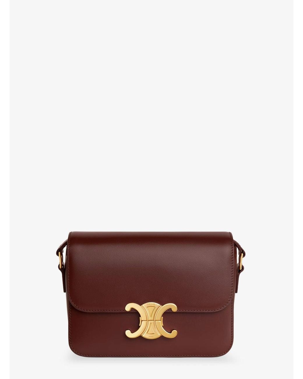 Céline Purple Teen Triomphe Leather Crossbody Bag