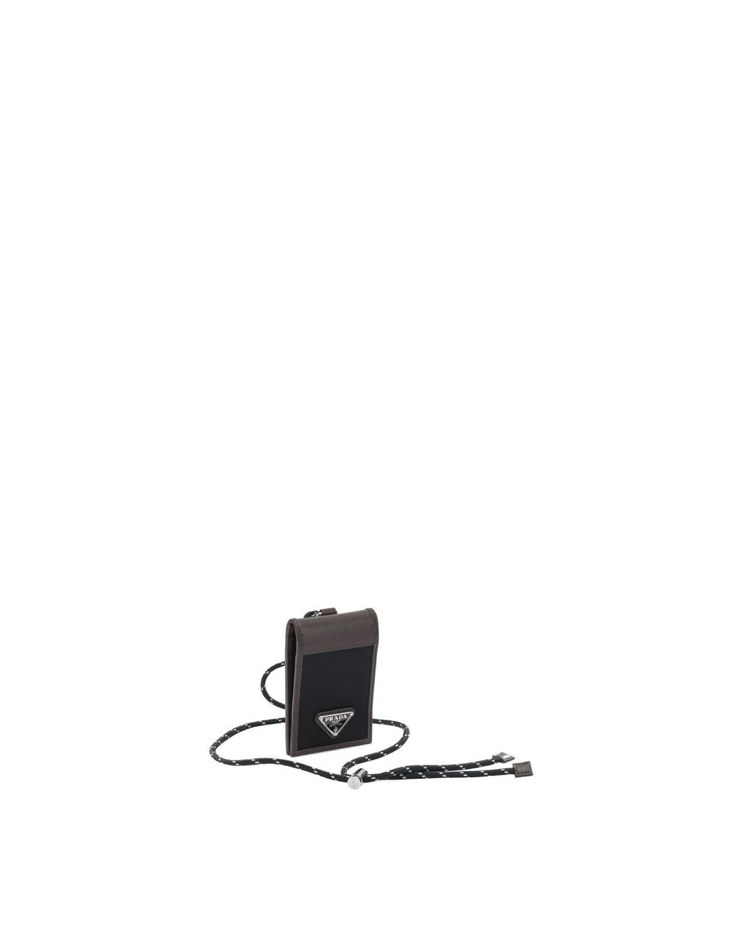 Prada Black Speedrock Re-Nylon And Leather Card Holder for men