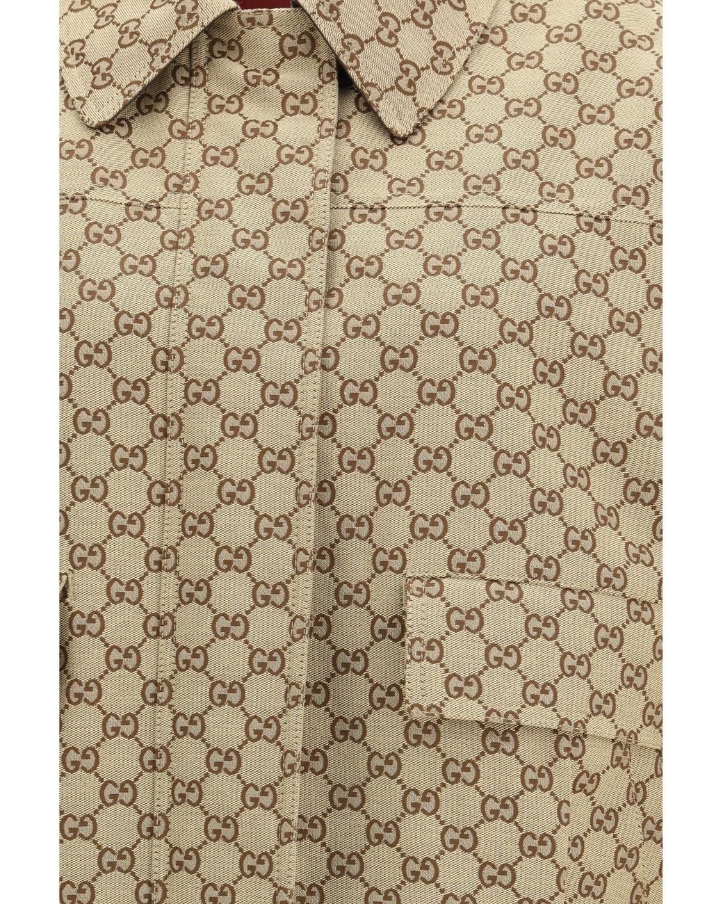 Gucci Natural Gg Canvas Bomber Jacket