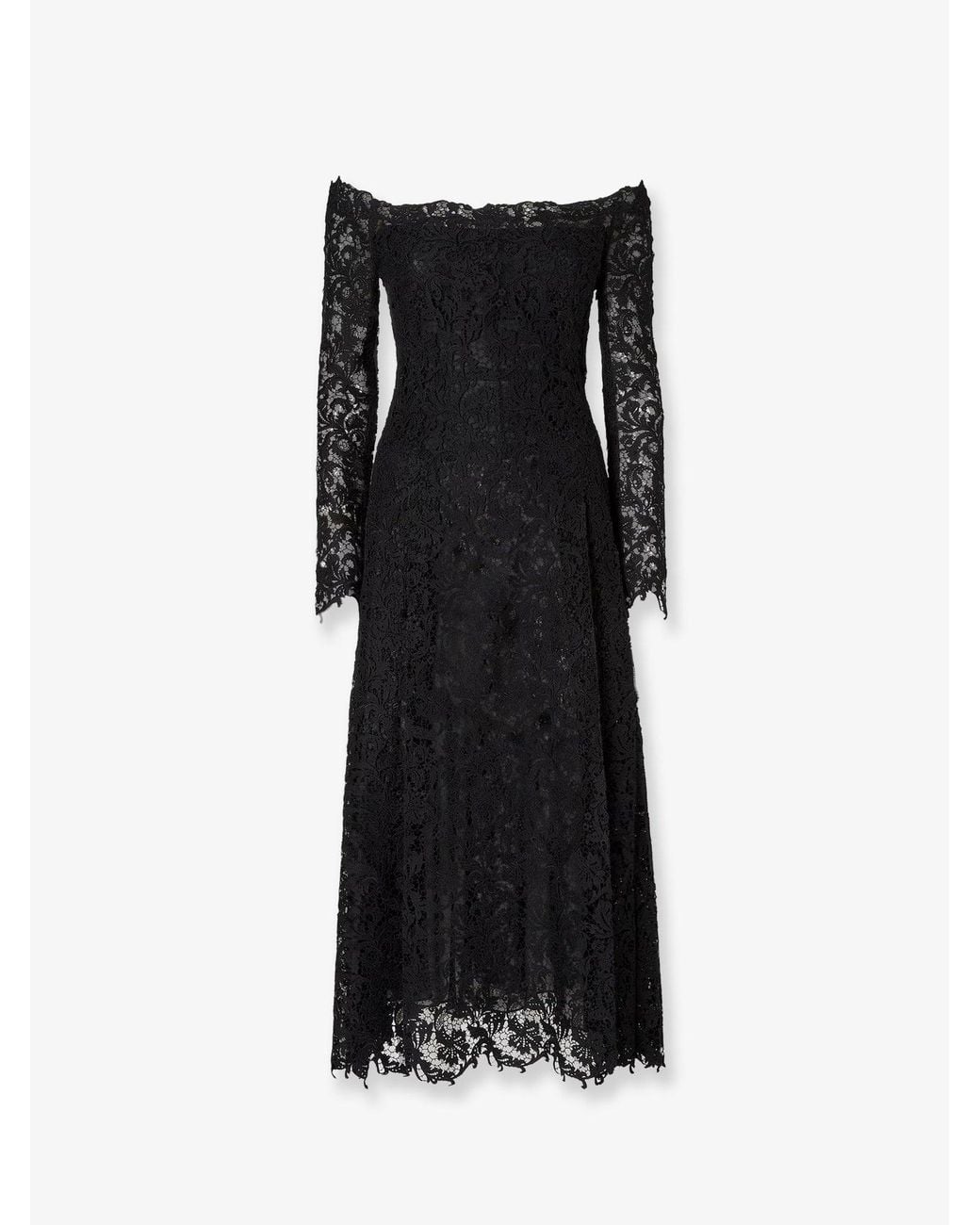 Fendi Black Macramé Lace Dress
