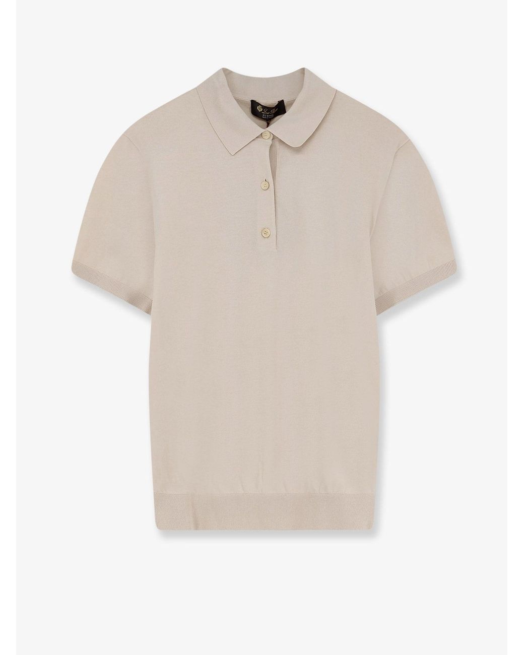 Loro Piana White Ice Wish Cotton Polo Shirt