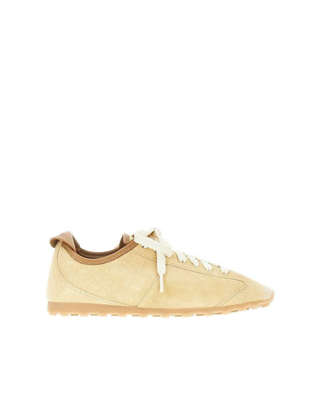 Jacquemus Natural 'Les Tennis'Suede Leather Sneakers