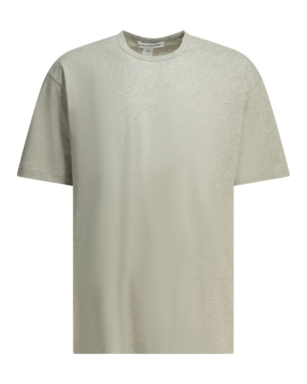 Comme des Garçons Gray Shirt Crew-Neck T-Shirt With Reverse Logo for men