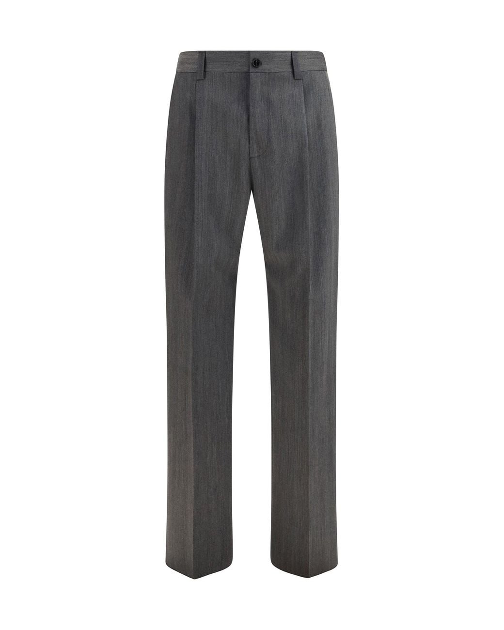 Valentino Gray Straight-Leg Wool Pants for men