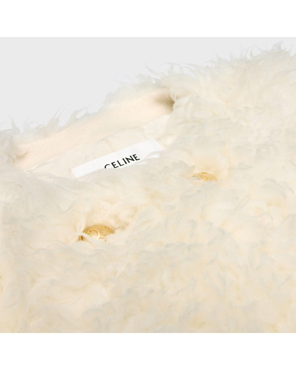 Céline Natural Virgin Wool Coat