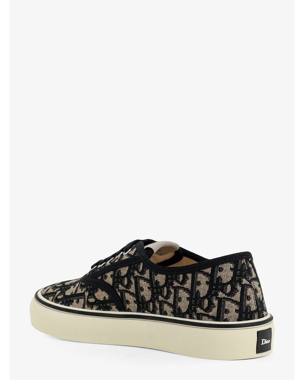 Dior White Dior Dior Saltwind Cotton Sneakers With Dior Oblique Embroidery