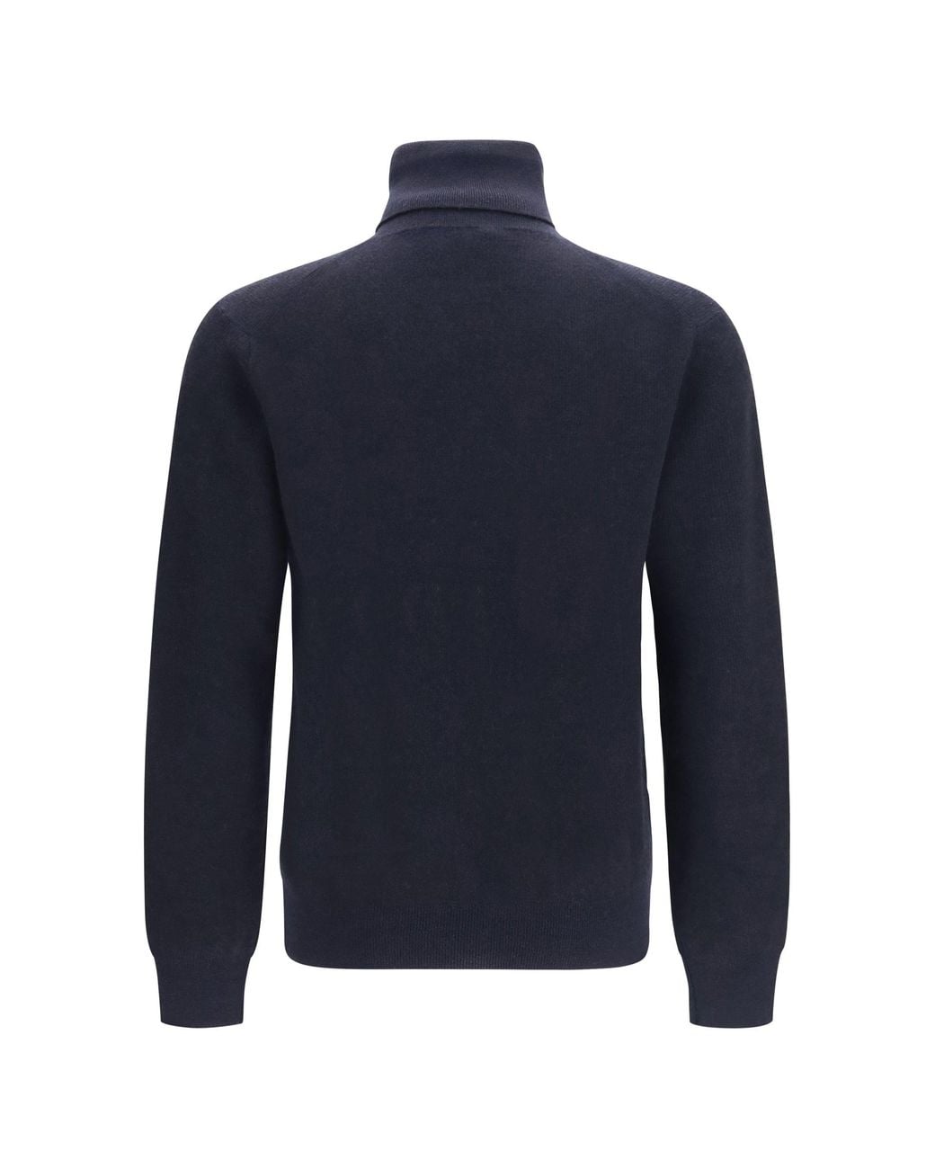 Brioni Blue Wool And Cashmere Turtleneck Sweater for men