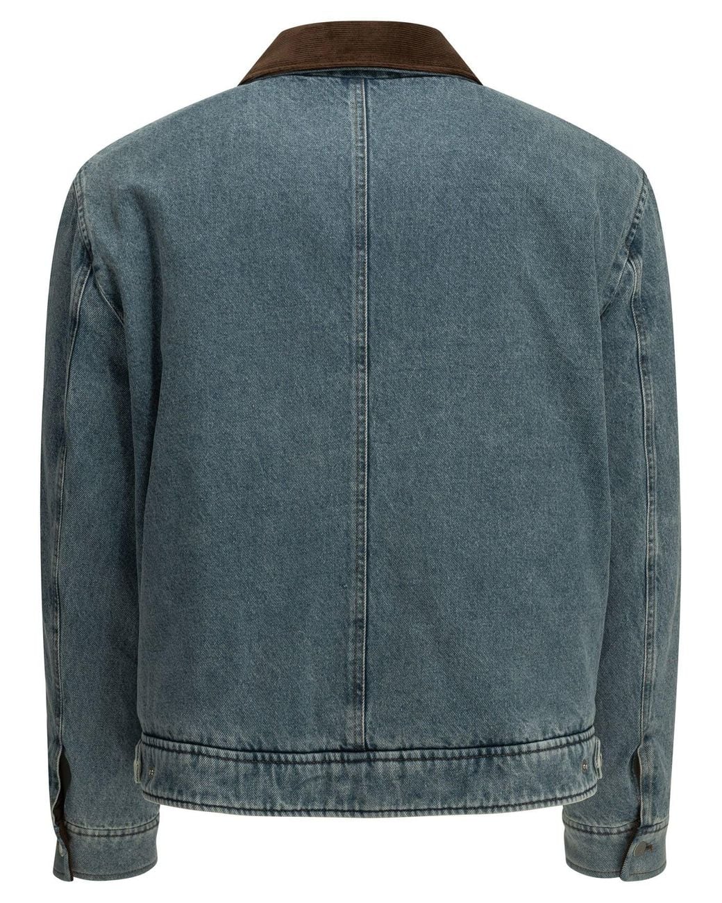 AMI Green "Ami De Coeur" Denim Jacket for men
