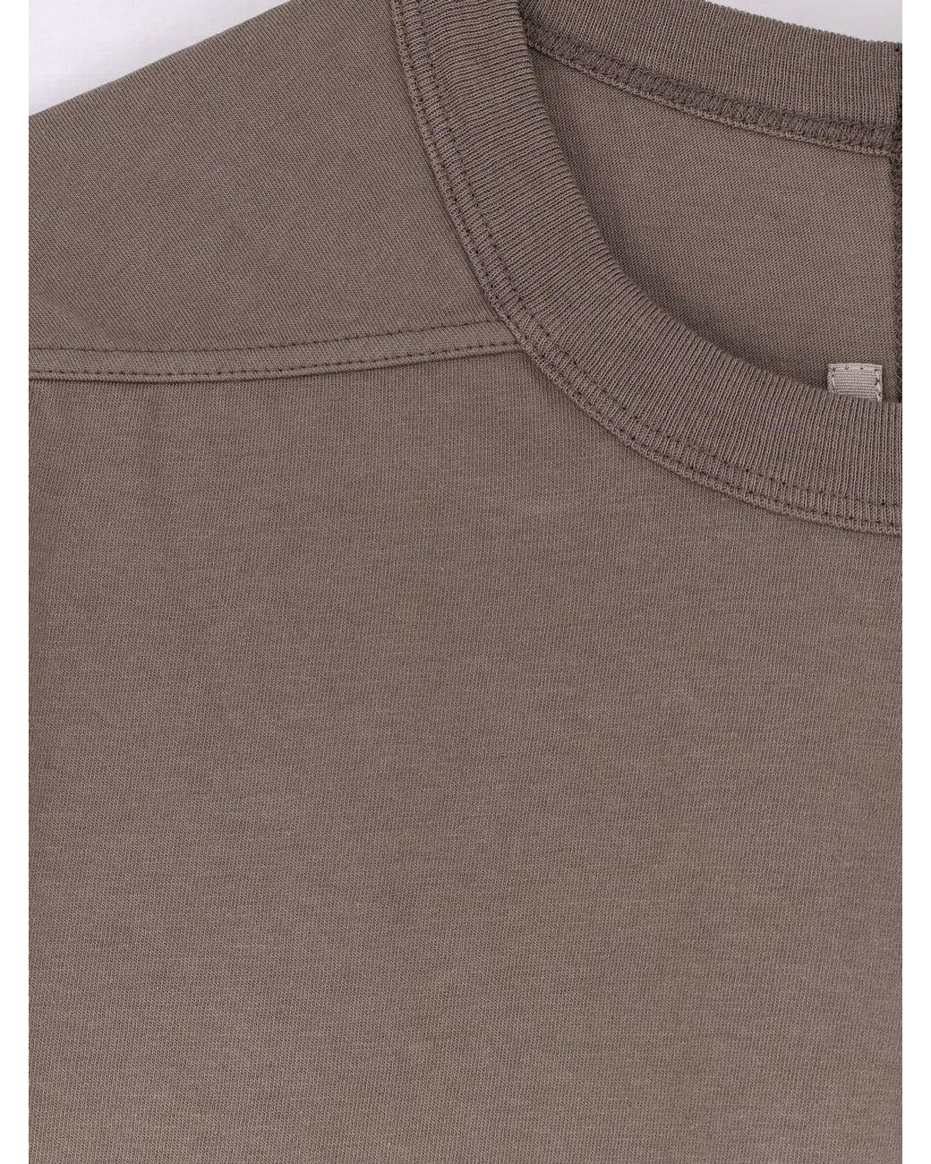 Rick Owens Brown Cotton T-Shirt for men