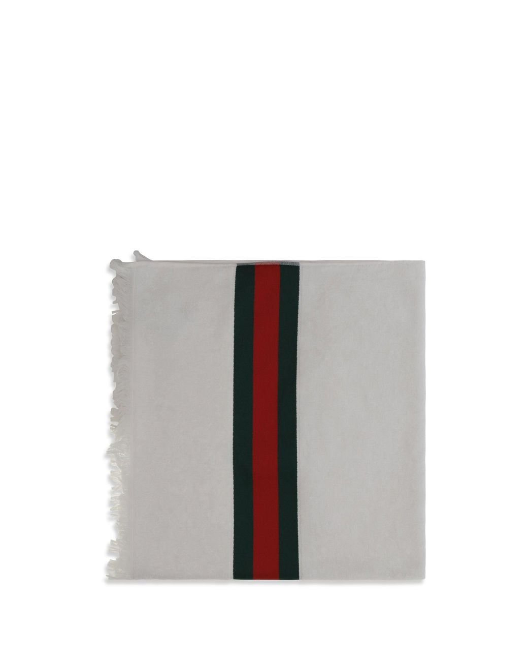 Gucci White Cotton Terry Towel With Web