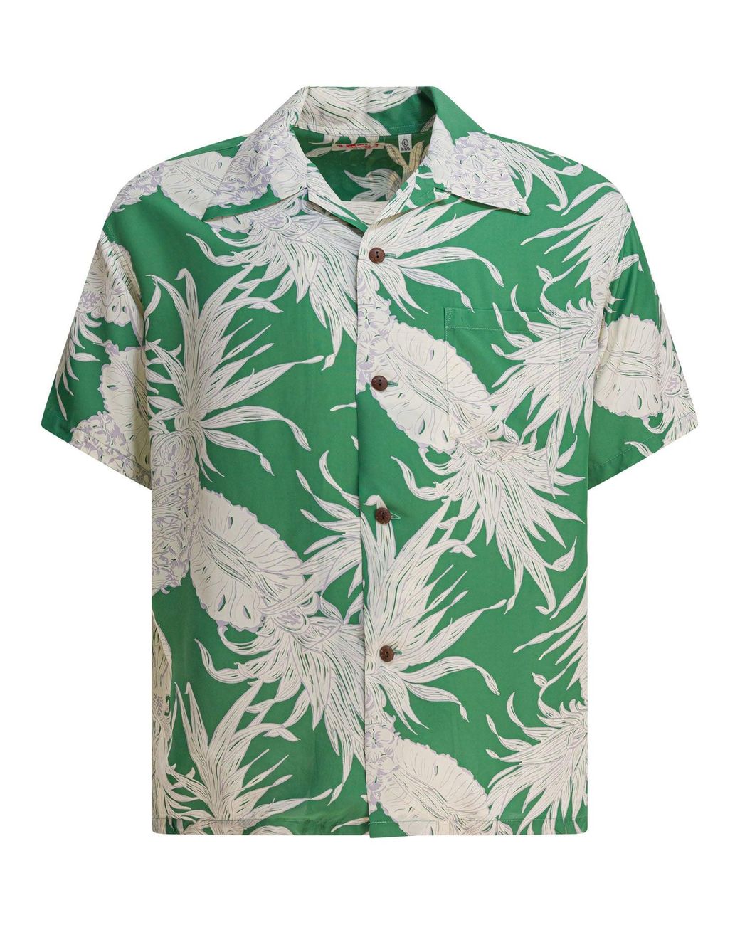 Sun Surf Island Pineapple Shirts Green for men
