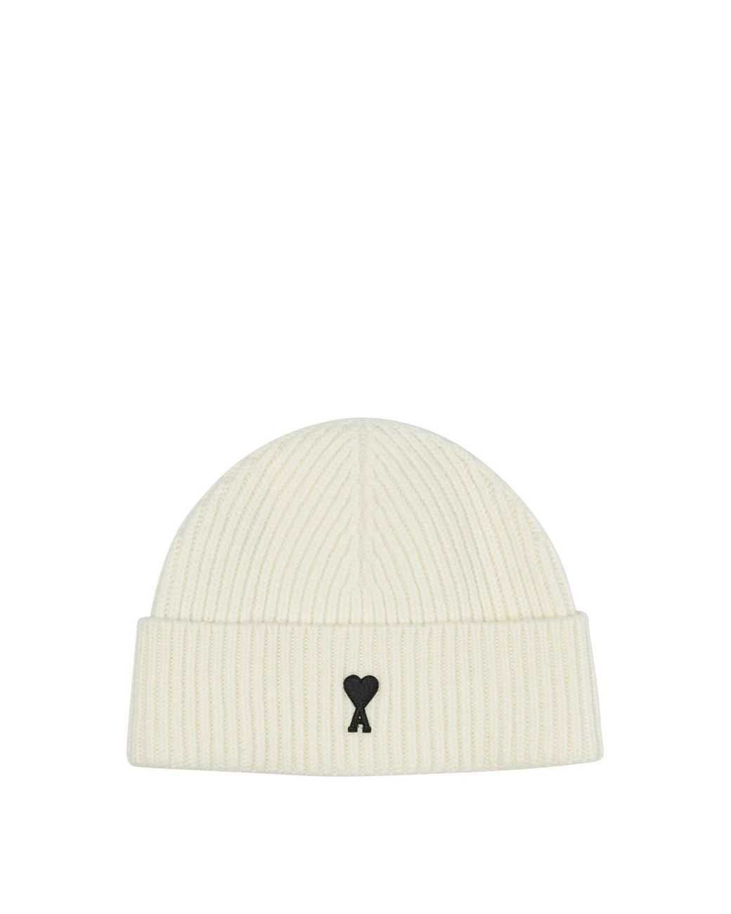 AMI White Ami De Coeur Beanie for men