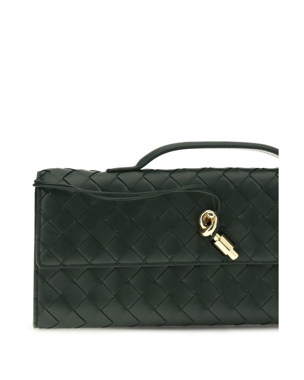 Bottega Veneta Green Handbag Andiamo Lambskin