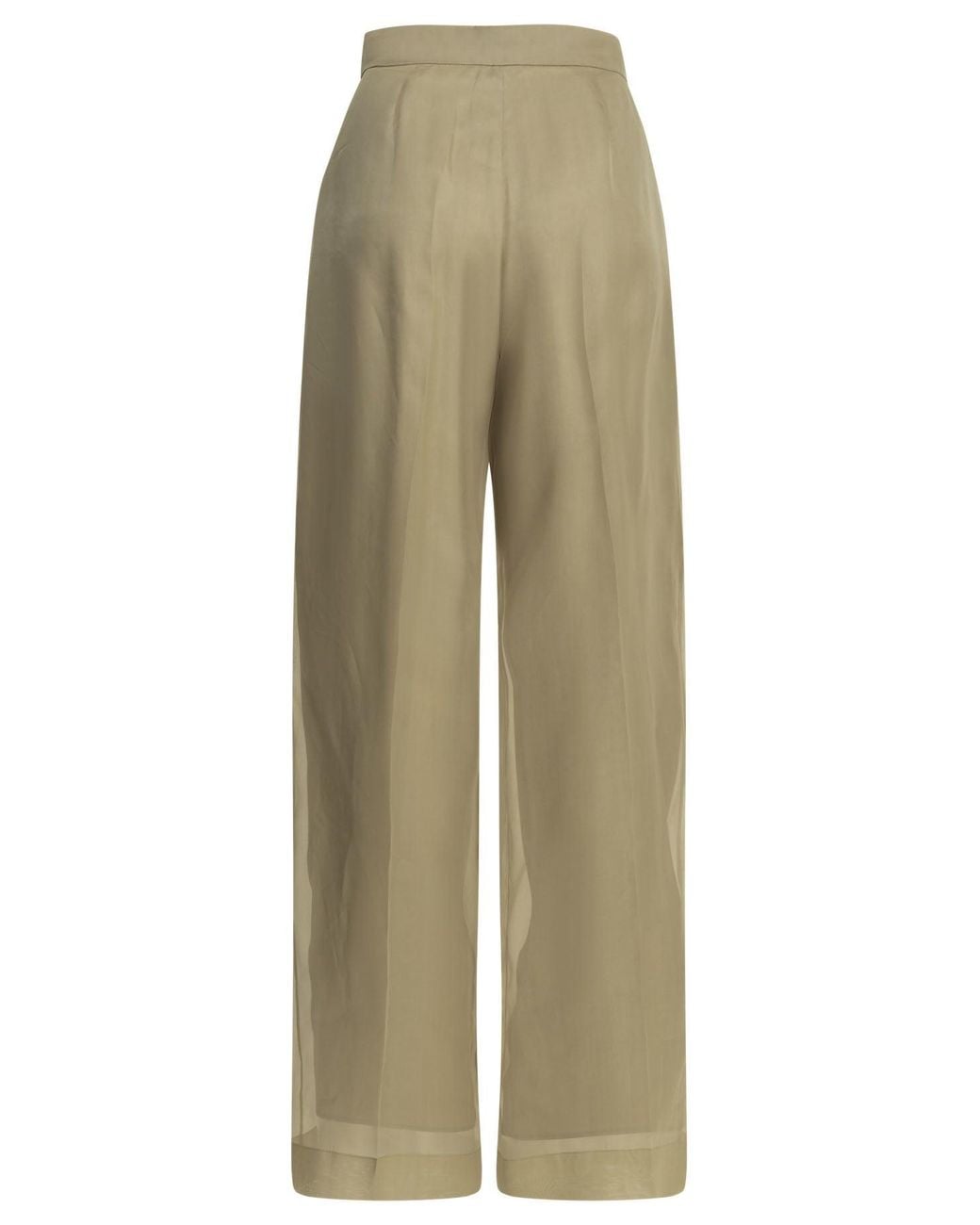 Max Mara Natural Tailored Silk Pants
