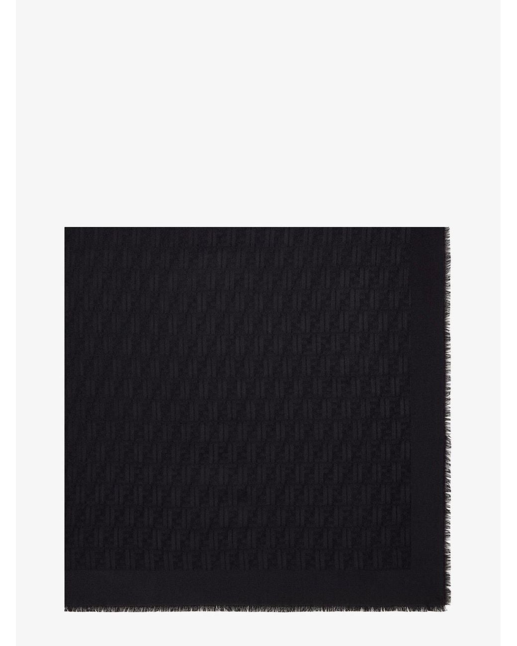 Fendi Black Wool Scarf
