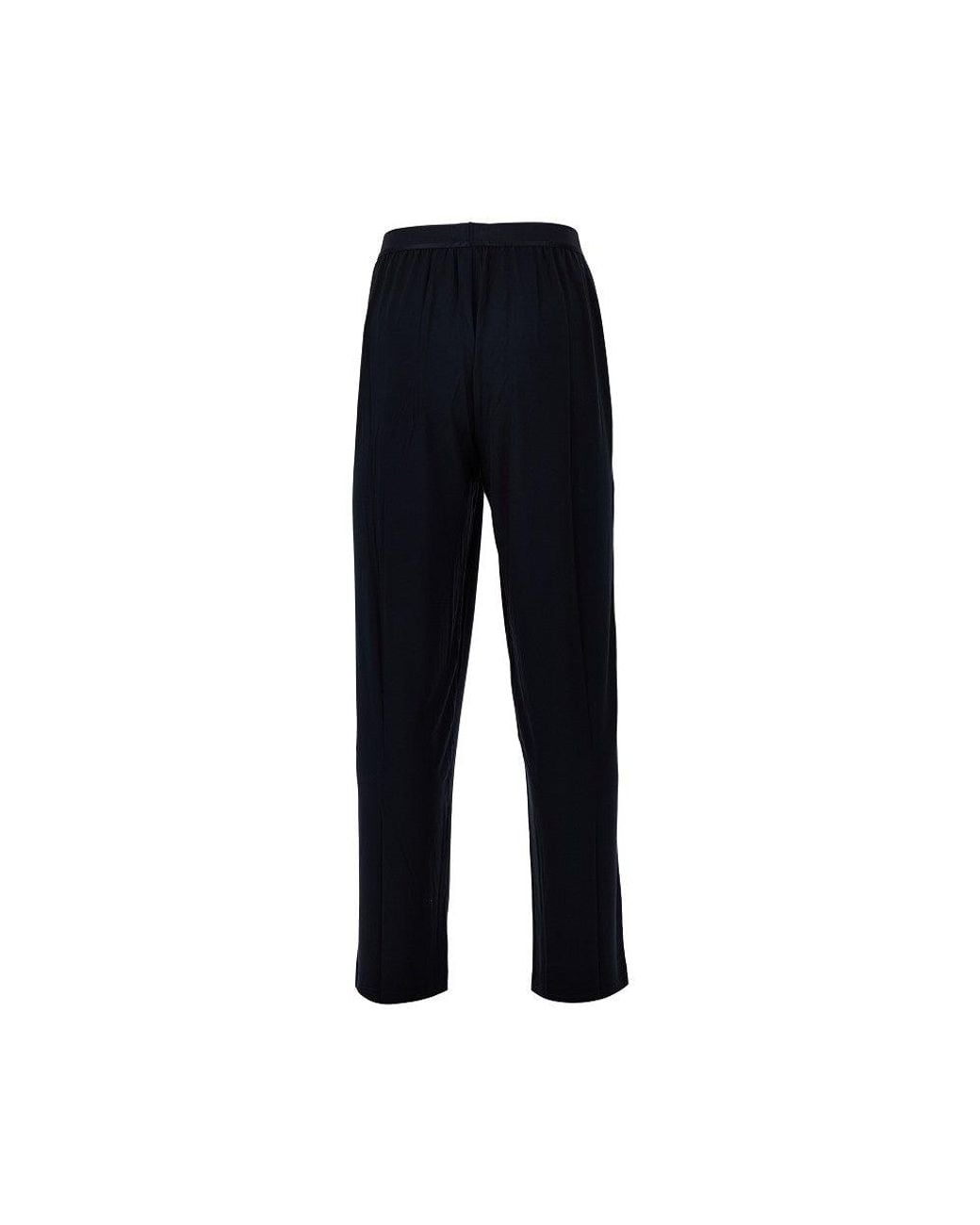 EA BODYWEAR Black Stretch Modal Loungewear Pants for men