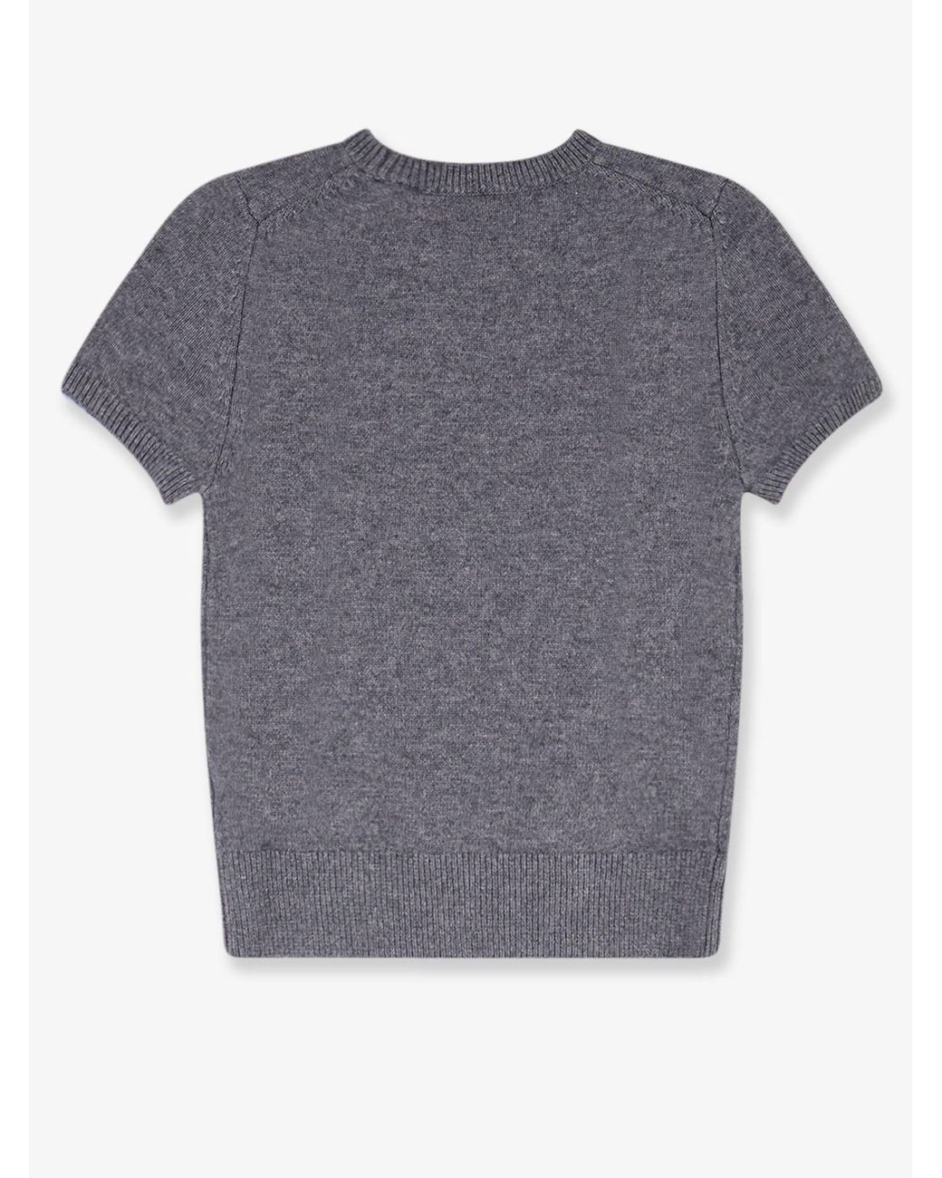 DUNST Gray Half Sleeve Knit Top