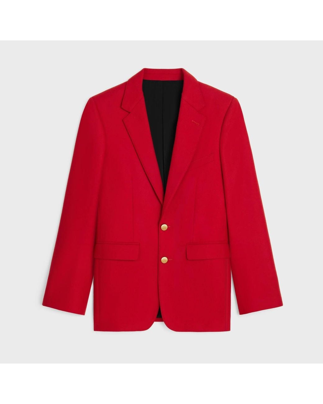 Céline Red Virgin Wool Blazer Jacket for men
