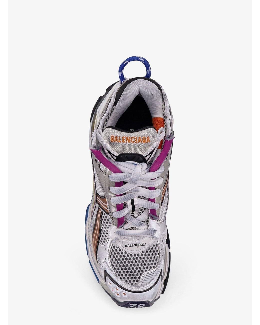 Balenciaga White Runner Low-Top Mesh Sneakers