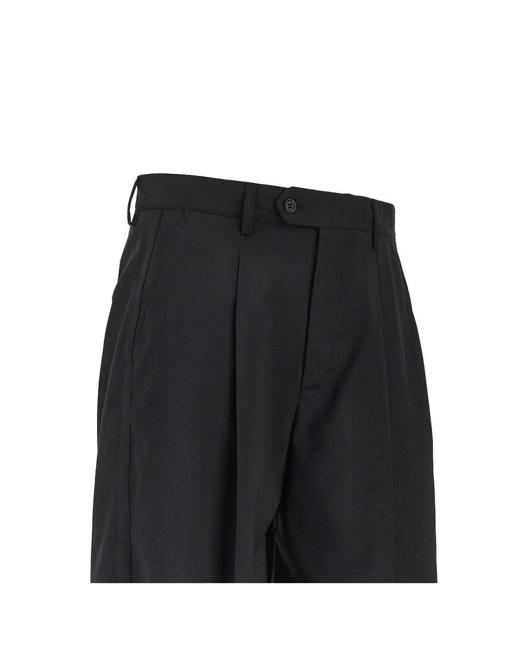 MARSĒM Black Tailored Shorts With Satin Ribbon for men
