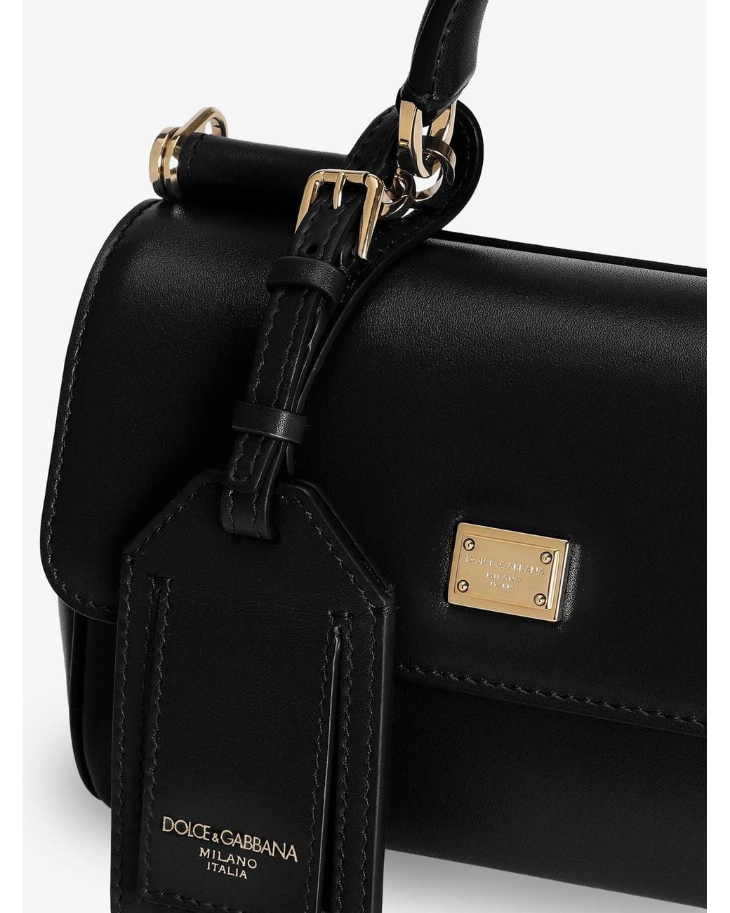 Dolce & Gabbana Black Dolce & Gabbana My Sicily Mini Leather Handbag
