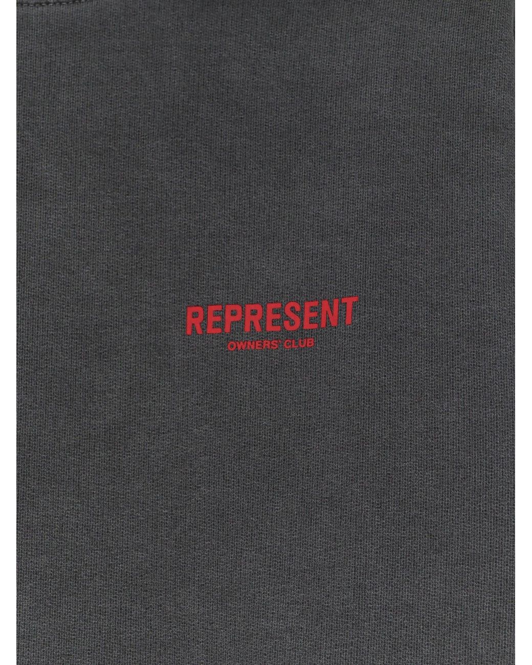 Represent Gray Owners Cotton Sweatshirt for men