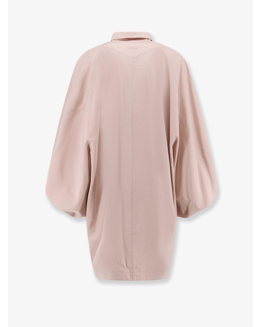 Chloé Pink Cotton Cape Coat
