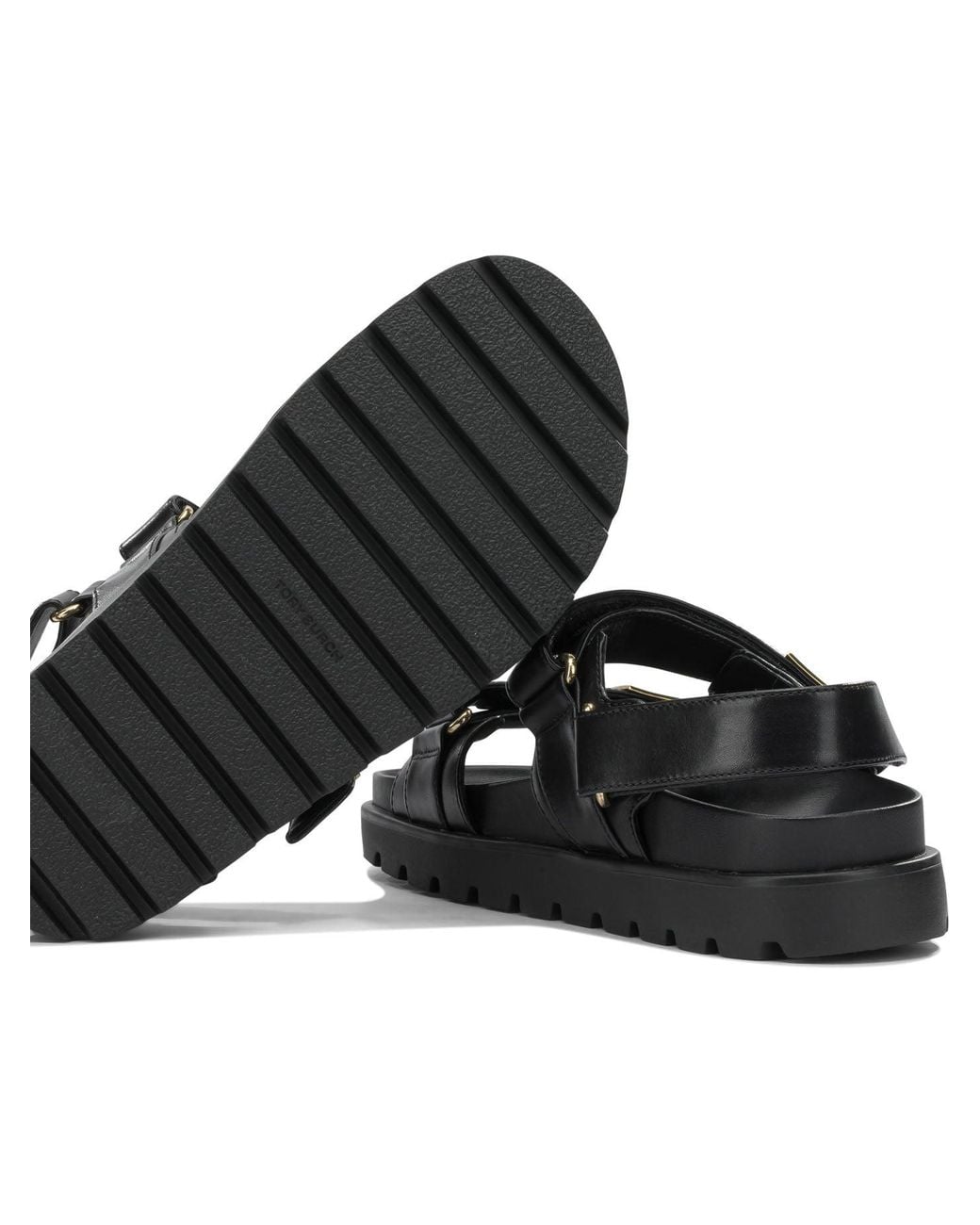 Tory Burch Black Bovine Leather Sandals