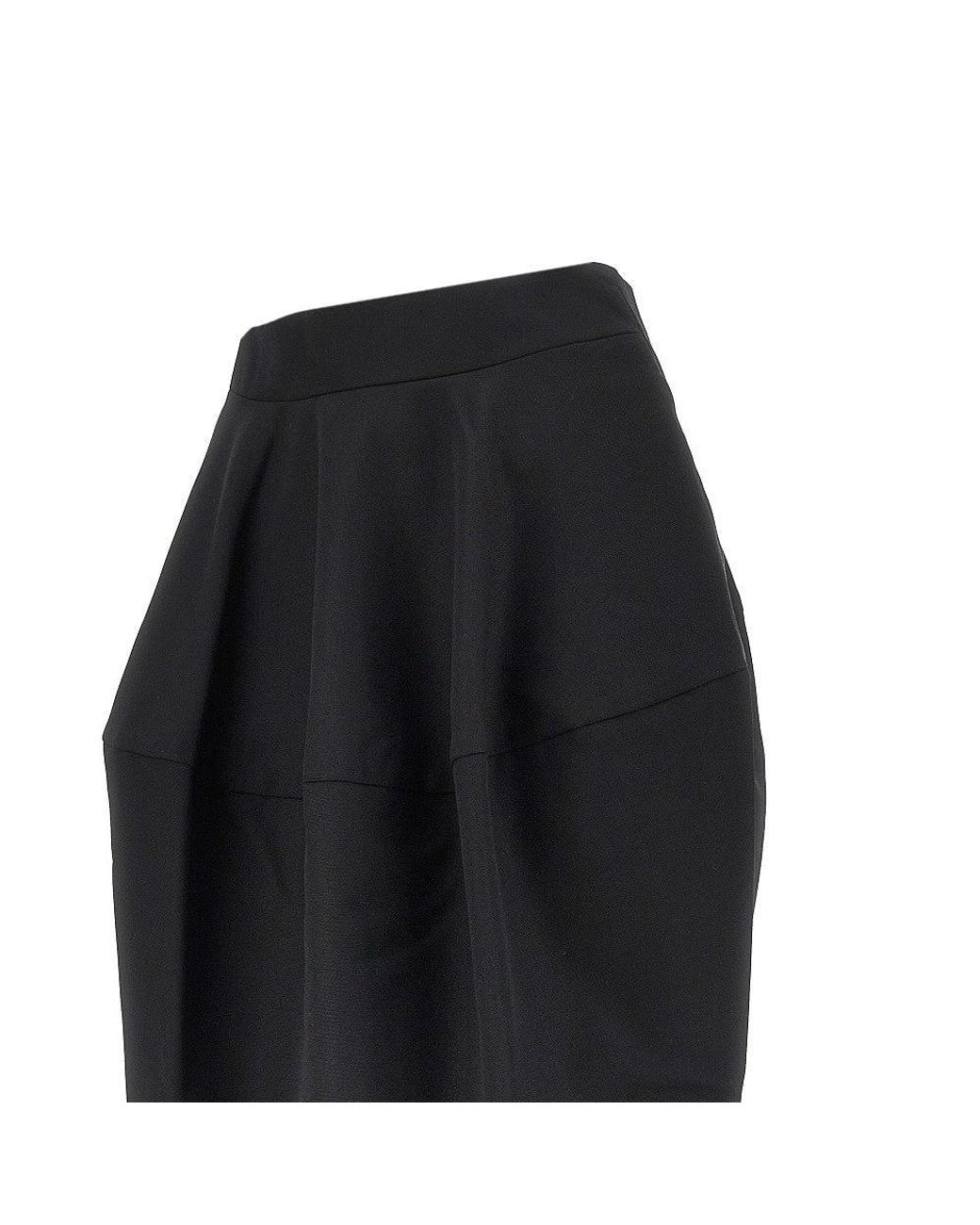 Jacquemus Black 'Ovalo' Wool Skirt