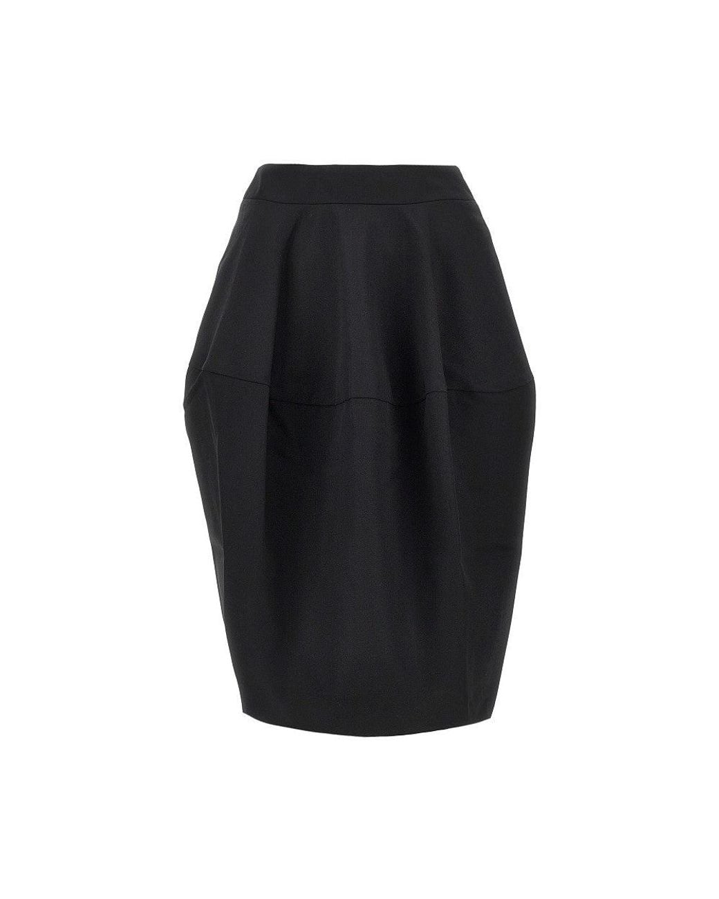 Jacquemus Black 'Ovalo' Wool Skirt