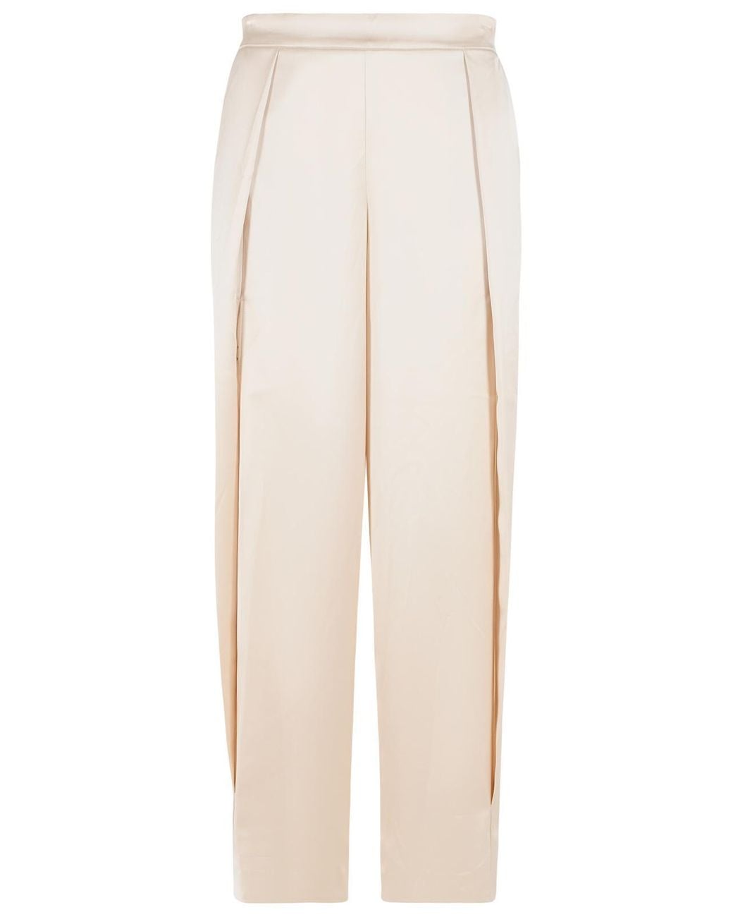 Jonathan Simkhai White Acetate Blend Trousers Ivory