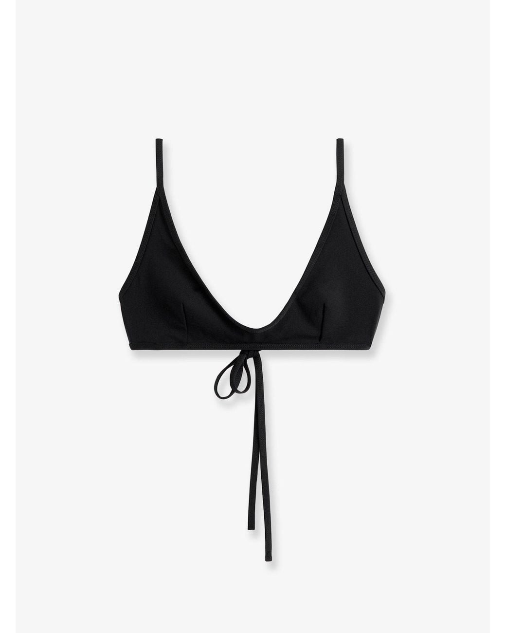 Totême Black Nylon Bikini Top